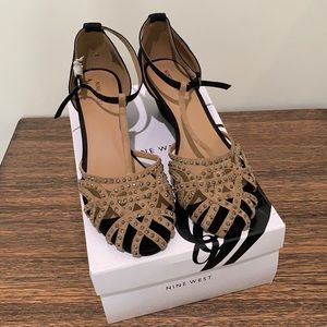 New with Tags Nine West Studded Suede Wedge